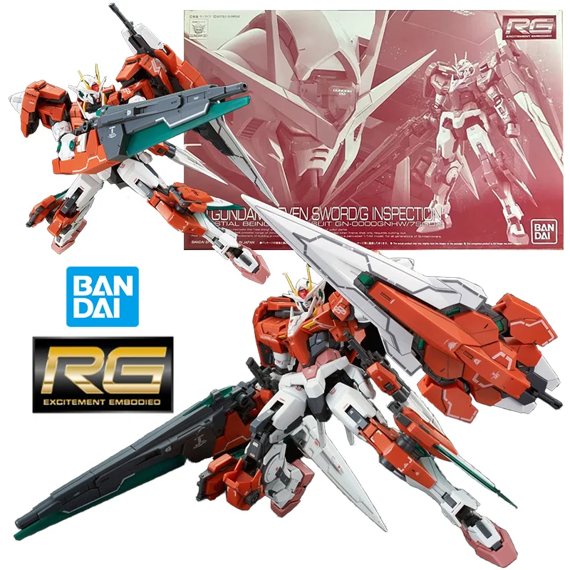 

Bandai PB RG 00 Gundam Seven Sword/G Inspection 1/144 14Cm Anime Original Action Figure Model Assemble Toy Gift Collection