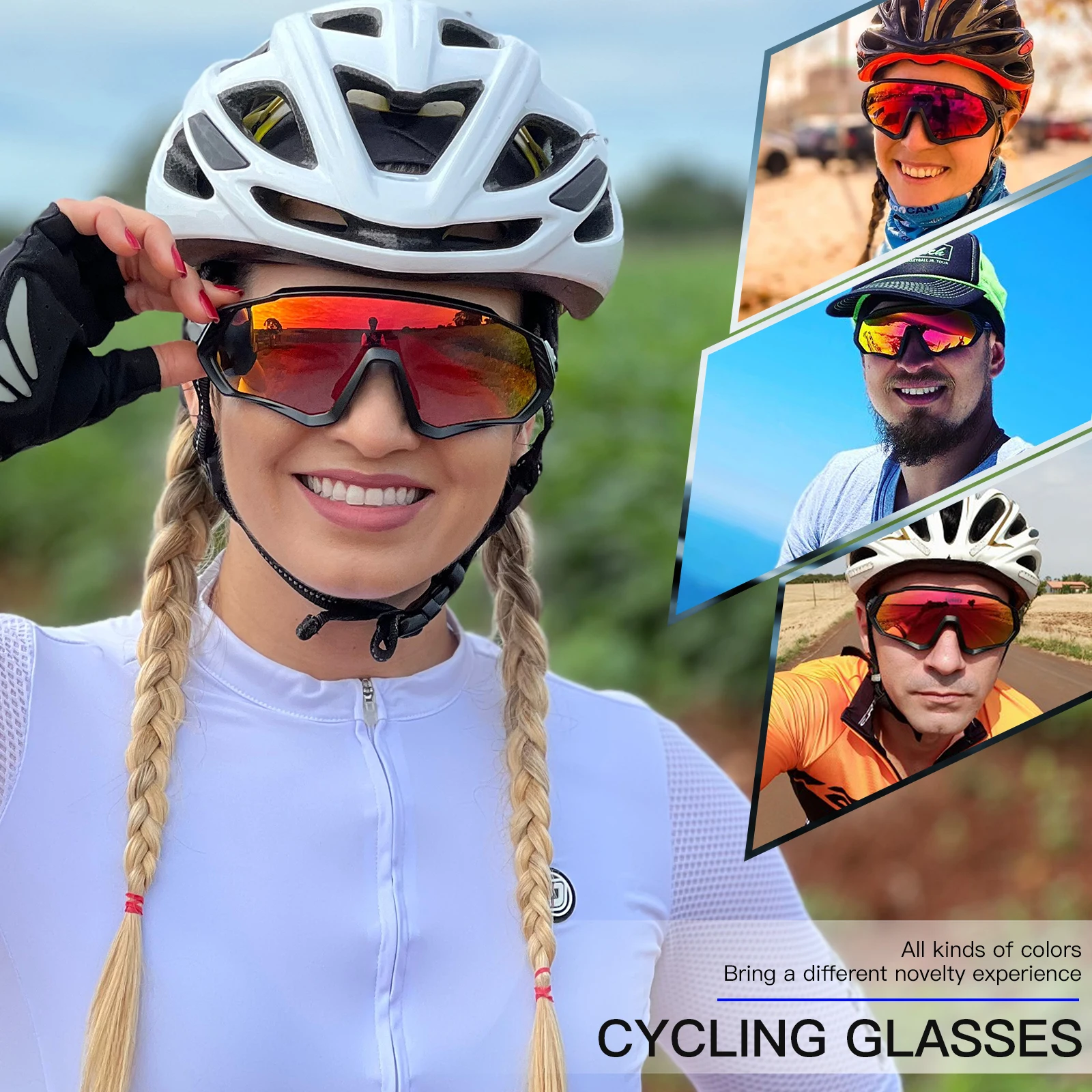 نظارات الدراجة من KAPVOE Oculos De Ciclismo نظارات شمسية لركوب الدراجات UV400 للرجال نظارات شمسية للدراجة الجبلية نظارات رياضية خارجية