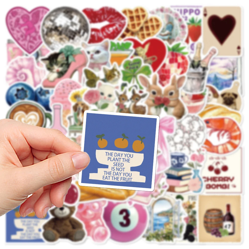 10/30/50/100pcs Carino INS Stile Y2K Graffiti Adesivi Estetica Downtown Ragazze Decalcomanie per Bagagli Moto Notebook FAI DA TE adesivo