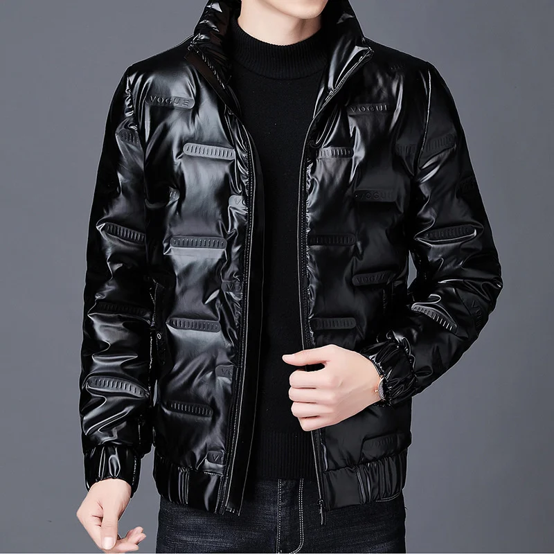 Youth Down Jacket New Mens Coat Trendy Casual Male Clothing Glossy Thickened 90% White Duck