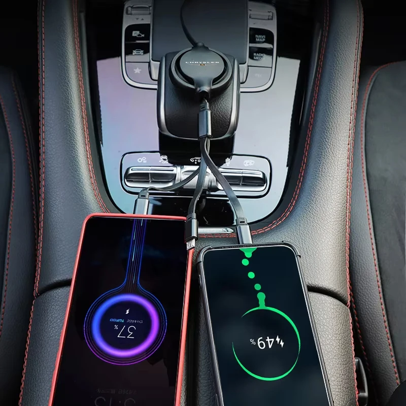 كابل بيانات شحن سريع للسيارة قابل للتطوير 3 في 1 سلك بيانات لكرايسلر 300c 300 200 200c ملحقات السيارة