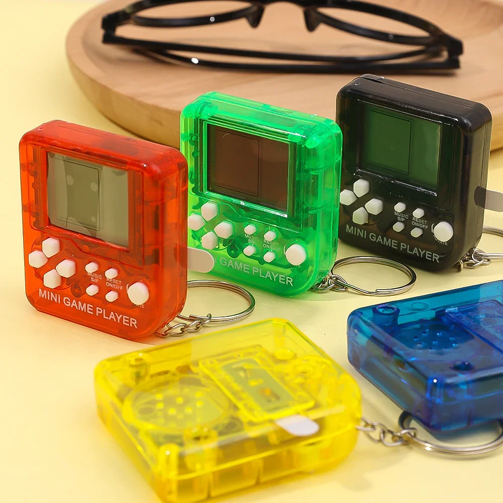 Retro Mini Pocket Classic Game Machine Keychain Children's Handheld Nostalgic Game Console With Keyring Video Game Kids Gift