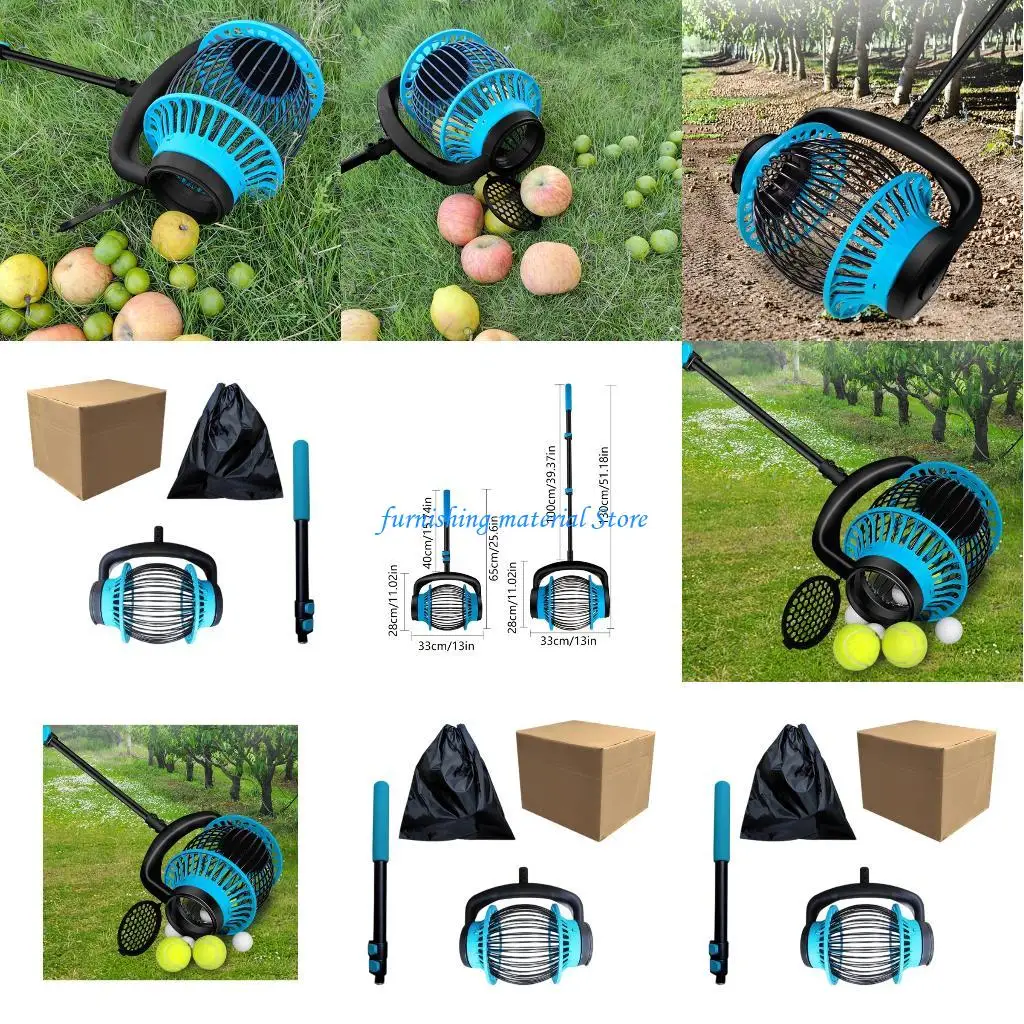

Y5GD Harvesting Rod With Retractable Design Large Mesh Bag Durable For Nuts Golf Ball