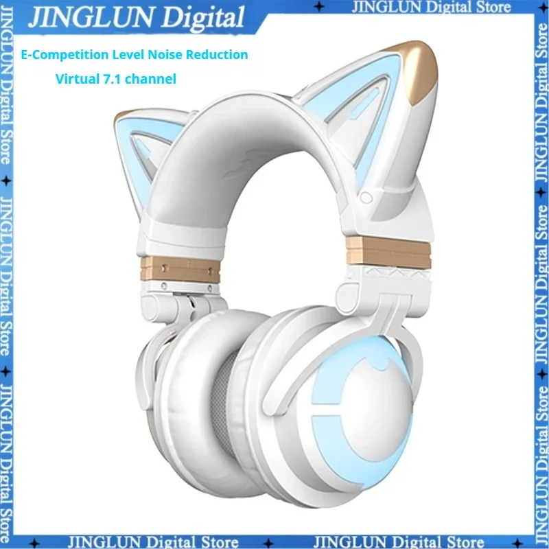 YOWU 3G Wireless Gaming Headsets APP Control RGB Lights 7.1 Virtual Audio Headphones with Mic Bluetooth 5.0 Professional Headset