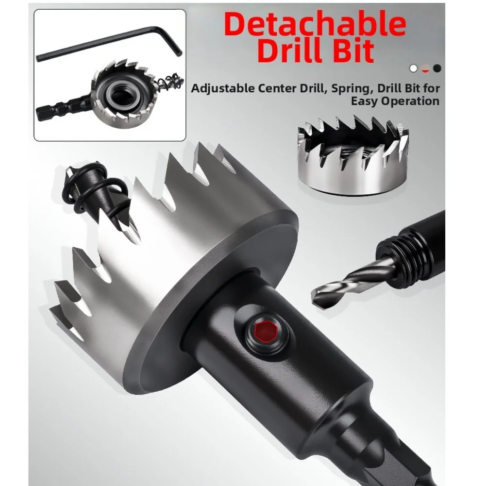 1pc Hex Shank Hole Opener Core Drill Bit Cutter Tools For Thin Wood Aluminum Sheets Stainless Steel And Iron Plates Drilling