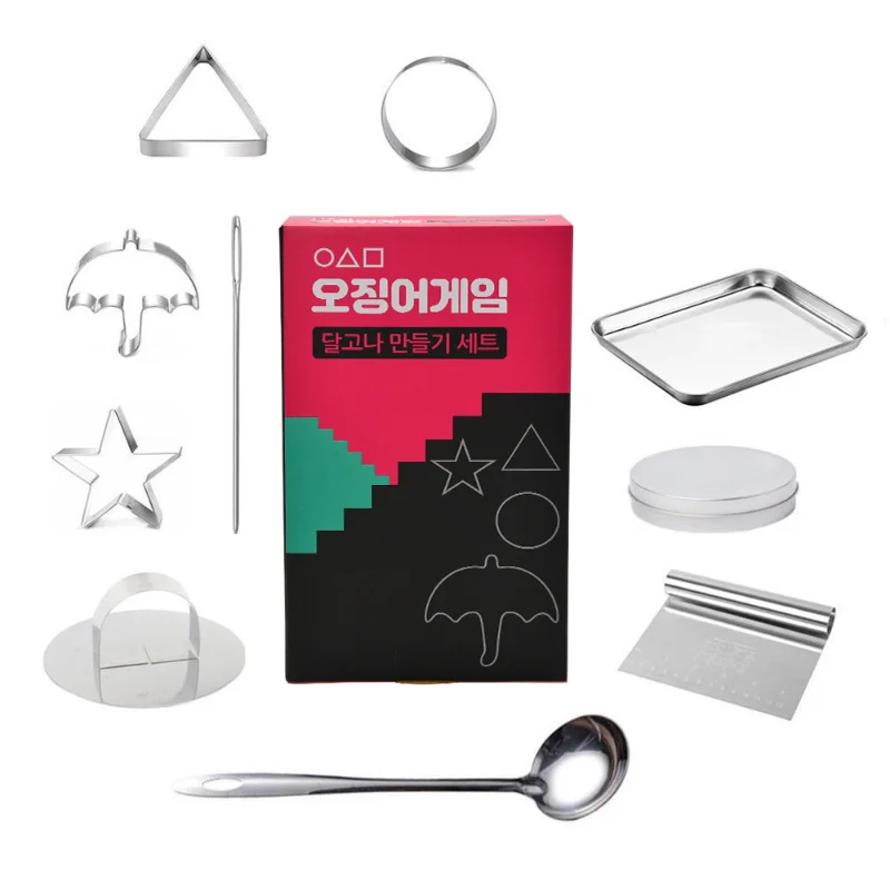 Emporte-pièce à sucre multifonction, outils de jeu de biscuits coréens intéressants, cadeau parfait pour fête, moules de jeu de bonbons, 6/9/12/18 pièces/ensemble