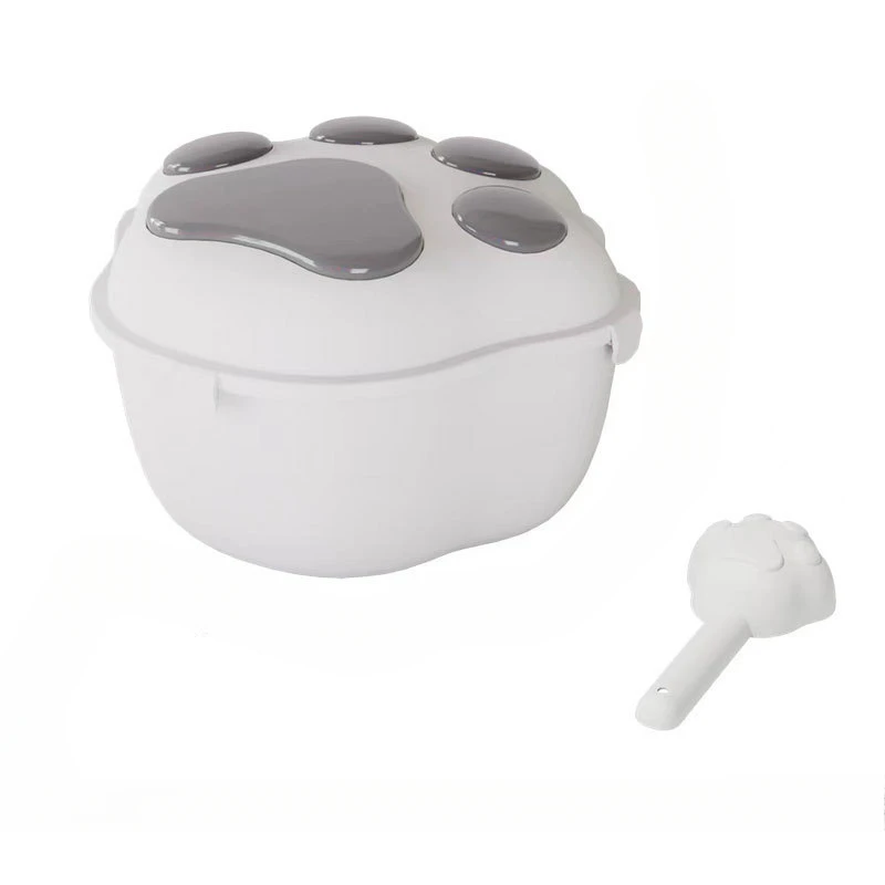 Container With Cute Lid and Spoon For Storing Large Pet Food for Dogs, Cats and Other Pets Dog Snack Storage Boxes Moisture