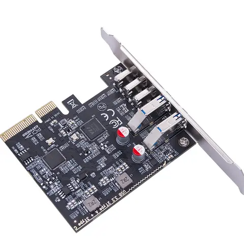 XT-XINTE USB PCIe Card 2Port USB3.2 GEN2 USB-A + 3Port Type C 10Gbps Expansion Card PCI Express X4 USB HUB Adapter Multiplier