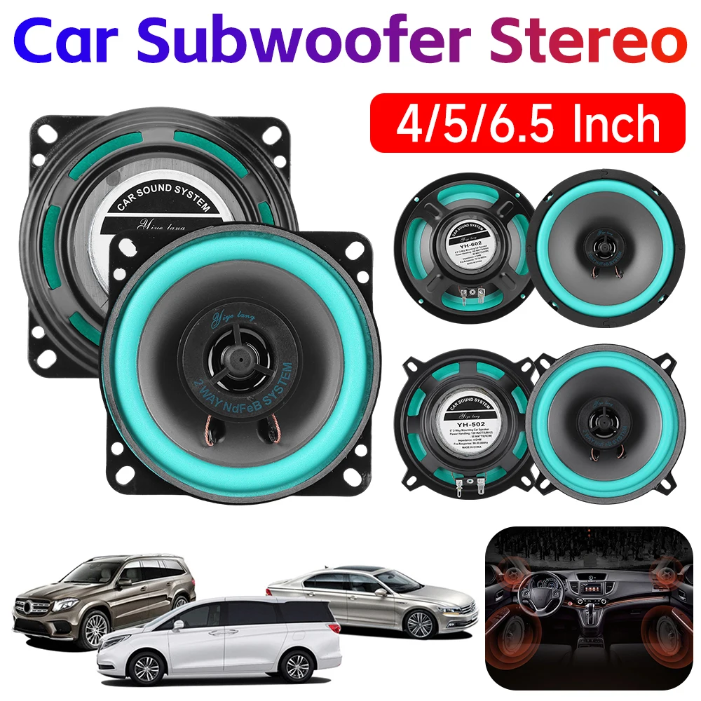 4/5/6 Inch Car Speakers Car 100W/160W Audio Music Stereo Full Range Frequency Car Stereo Speaker Universal Automotive Audio 2025