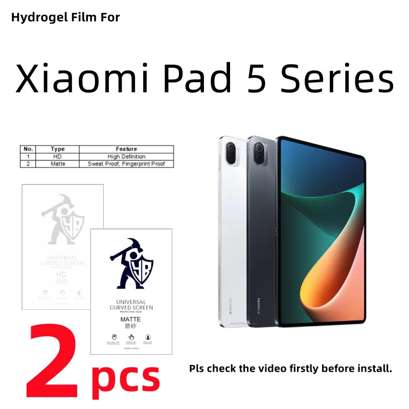 

2pcs Matte Hydrogel Film For Xiaomi Pad 5pro HD Screen Protector For Xiaomi Pad 5 Pro 11.0 Clear/Frosted TPU Protective Film