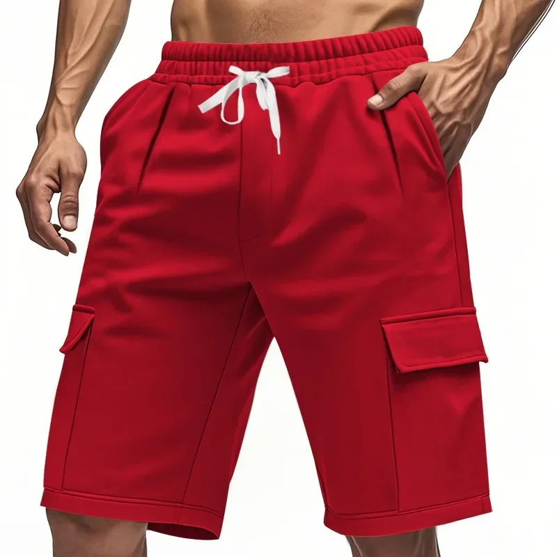 Sports five-point pants men's summer breathable and skin-friendly loose squat jogging casual multi-pocket tooling shorts