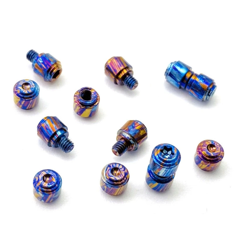 Damascus Materials Roasted Blue Fold Cutter Thumb Studs Push Screws Button for 535 Cutter Rivets Accessories