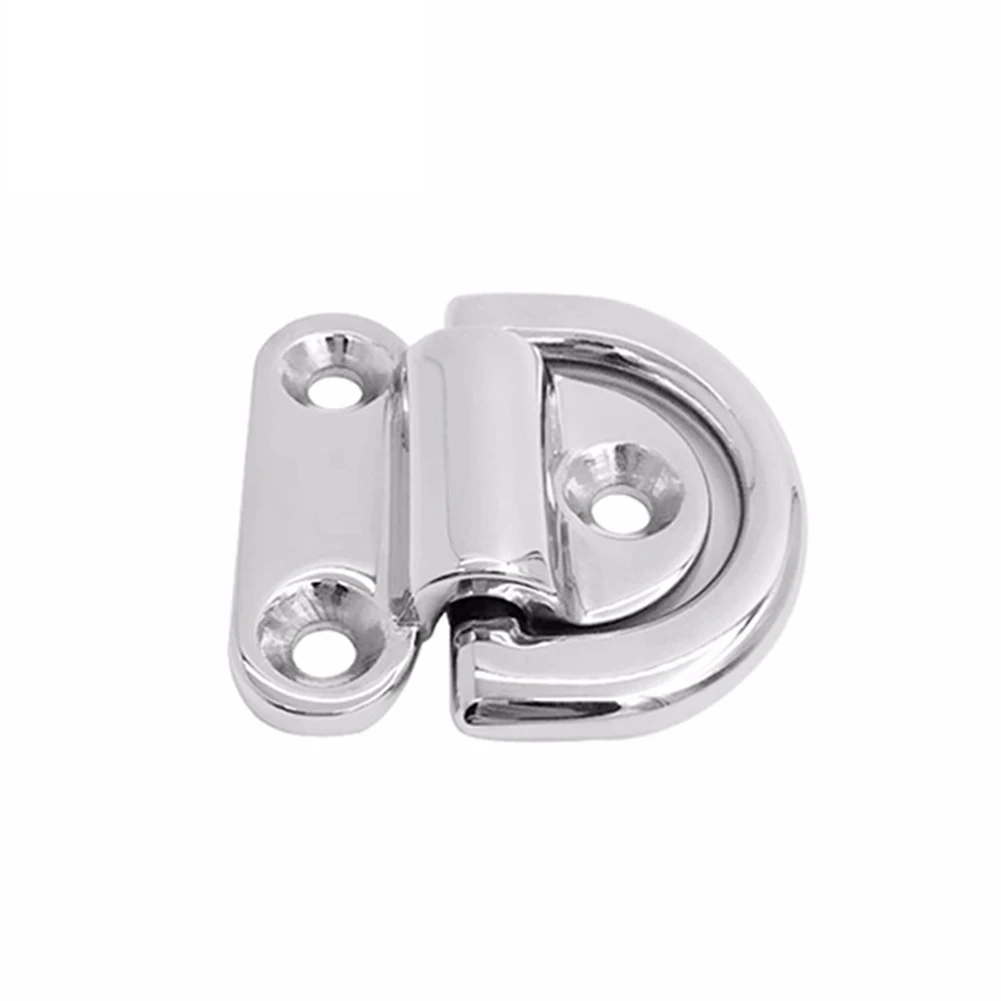 Anchor Point Lashing Ring 1 Pcs 316 Stainless Steel D Ring Folding Pad Eye Marine Trailer Truck Accessories Replacement