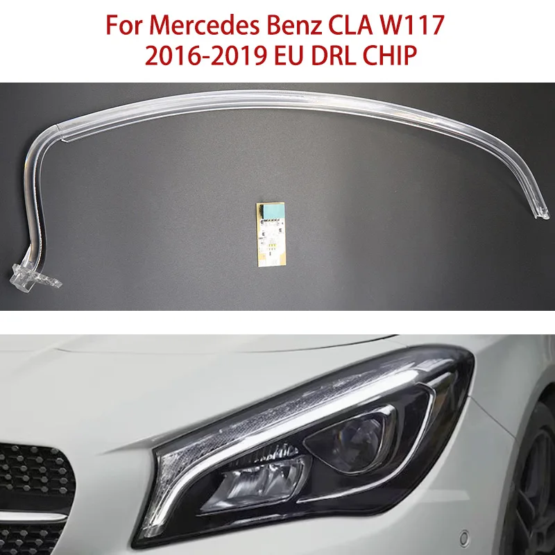 

For Mercedes-Benz White Light Daytime Running Light CLA W117 Angel Eye Car Headlight DRL CHIP 2016-2019 Ballast European Version