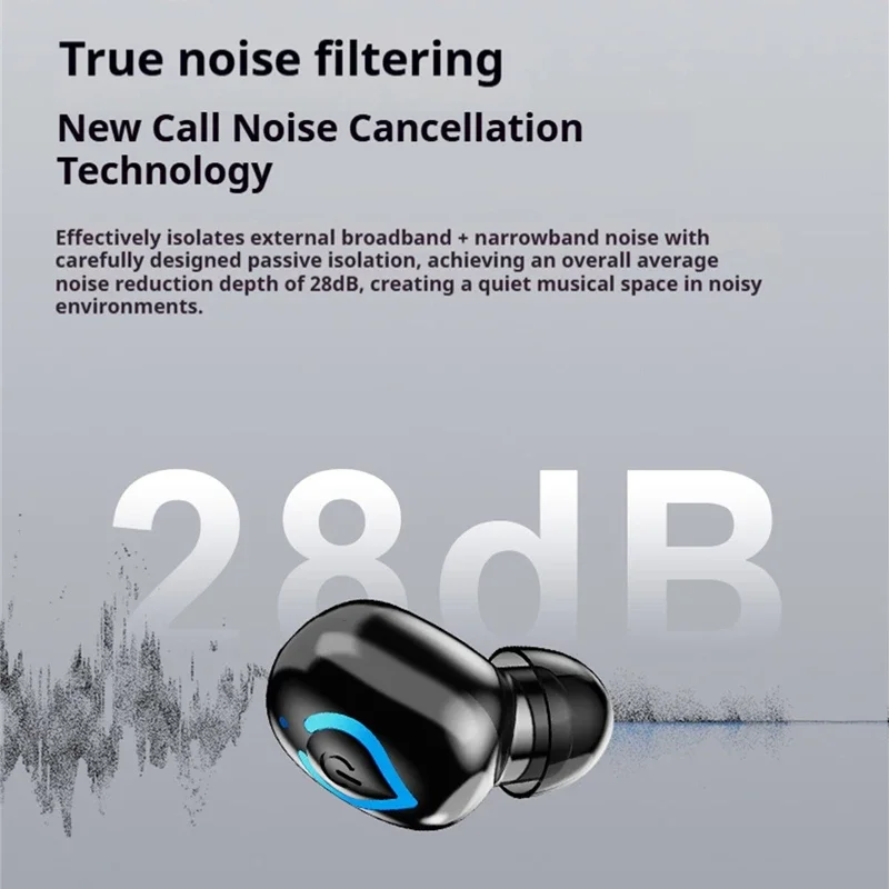Mini Wireless Bluetooth Headphones With Microphone In-ear Single Earphones Handsfree Noise Canceling Headset For Game Driving view 5