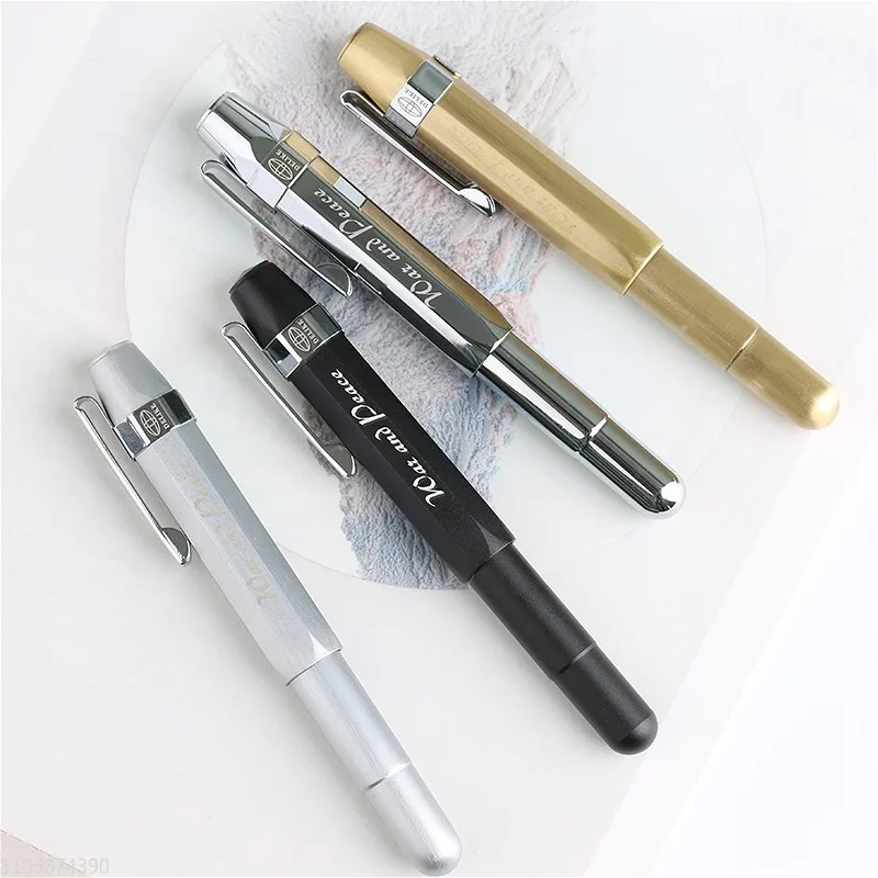 

Majohn Alpha All Copper Mini Fountain Pen Aluminum Alloy EF/F/Bent 0.38/0.5mm Nib Short Pocket Ink Pen Office School Stationery