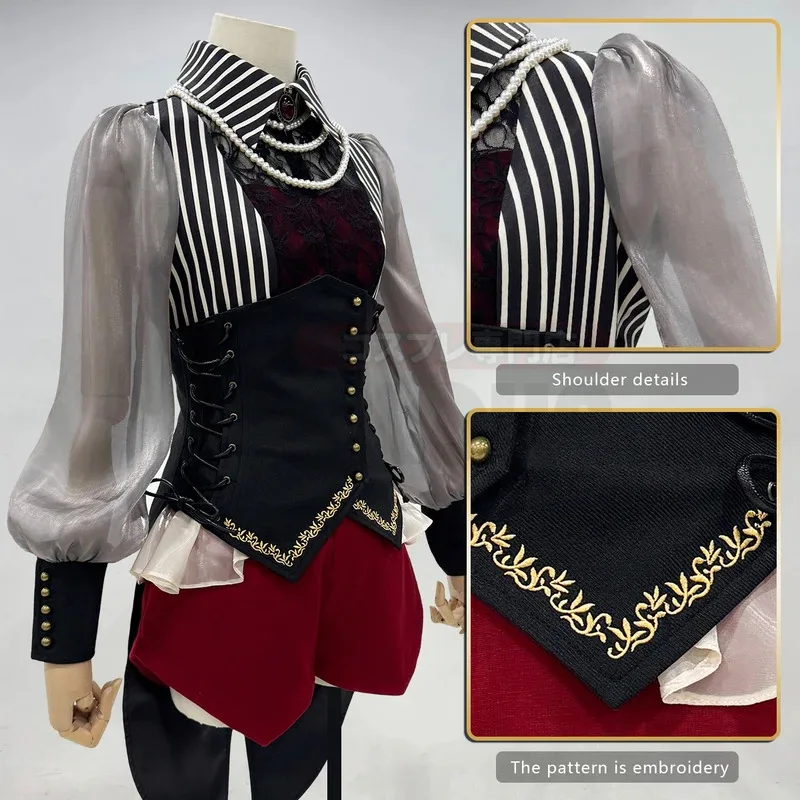 

BanG Dream Ave Mujica Anime Amoris Nyamu Yutenji Costume Shirt Shorts Corset Necklace Cos Convention Daily Wear Gift6;d'3,h'7.b