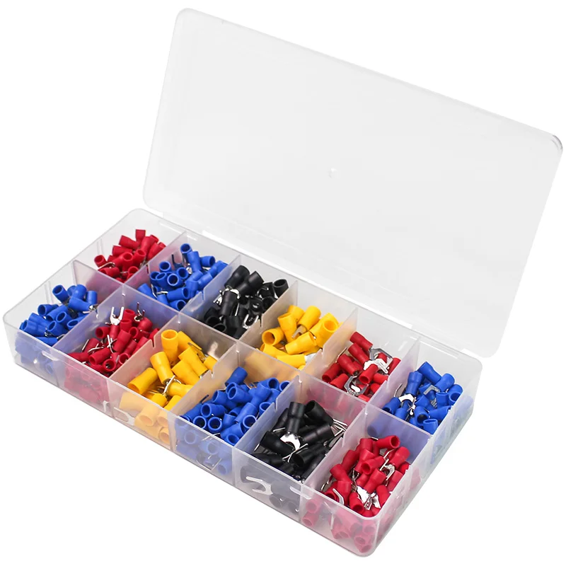 

430 шт./кор.SV обжимной терминал, лопаточный вилочный разъем, медный обжимной разъем, изолированный шнур, концевая клемма SV1.25/2/3,5/5,5