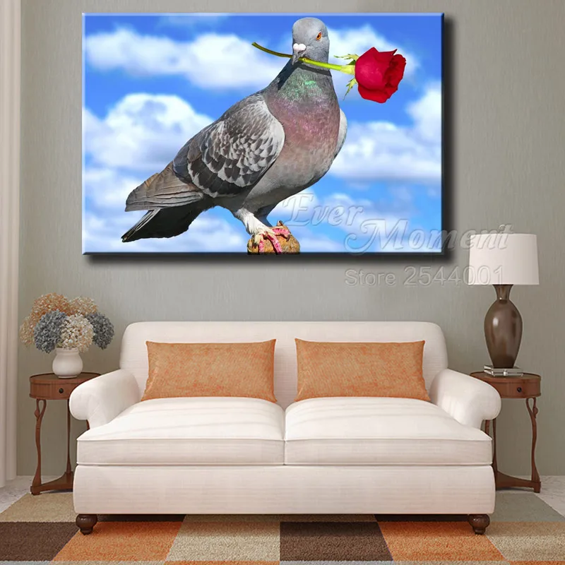 Ever Moment Diamond Painting Mosaic Full Square Drill Pigeon Cross Stitch Picture Of Rhinestone Diamond Embroidery ASF1526