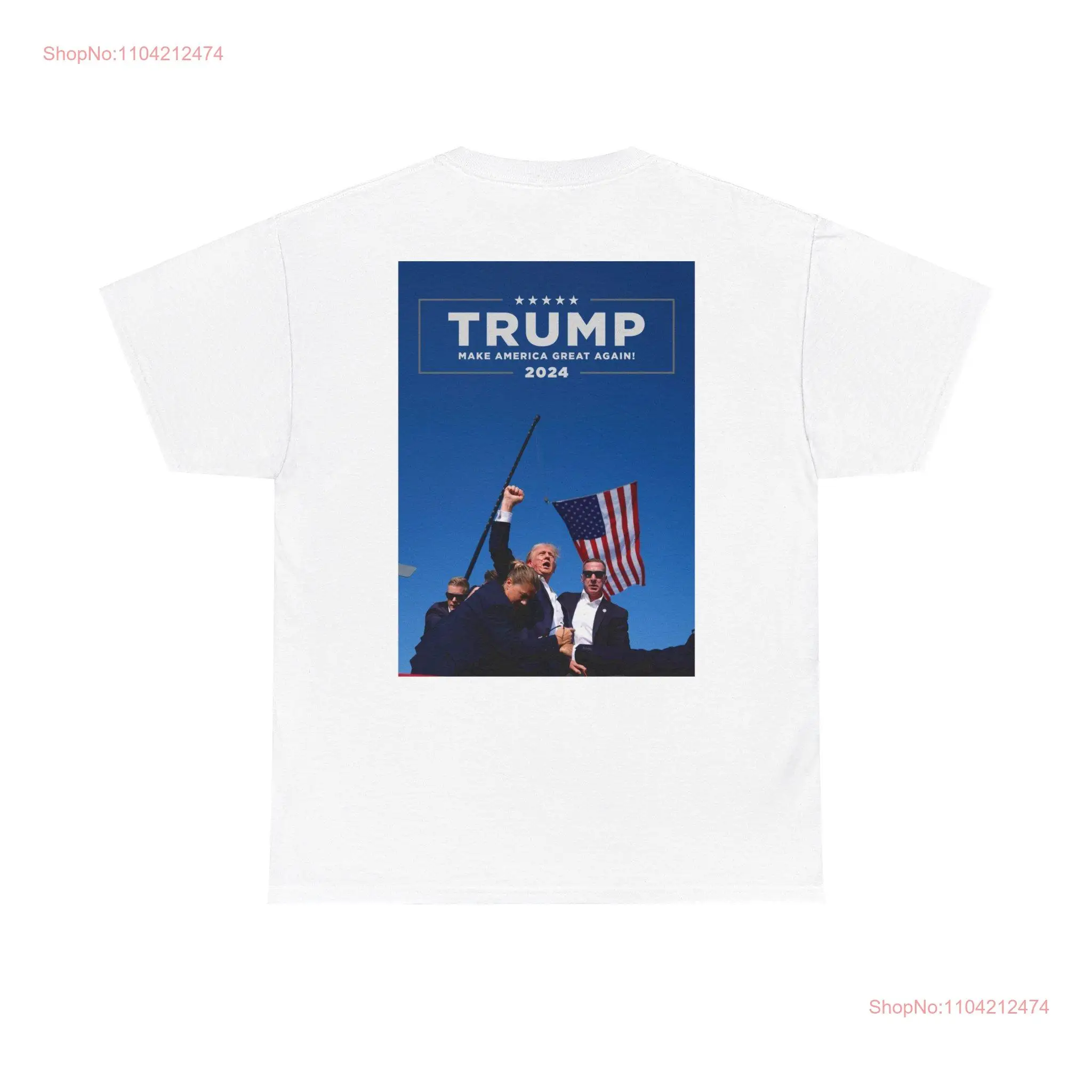 Trump 2024 Never Back Down T Shirt long or short sleeves