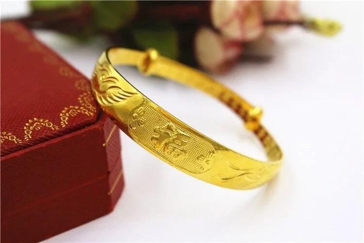 Vietnam Sand Gold Bracelet Simple Atmosphere European Currency Gold Jewelry Gift Fashion Imitation Gold Bracelet Jewelry