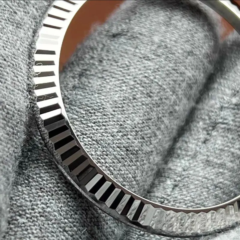إطار ساعة مطلي بالذهب الأبيض لـ RLX Datejust 36 ملم 126234 116234 126200 ، أجزاء ساعة ما بعد البيع عالية الجودة