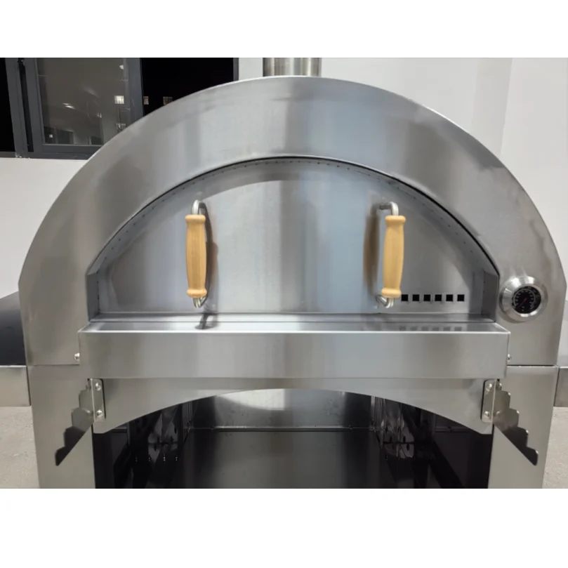 

Bakery Use Wood Burning Equipment KU-006D Outdoor Wood Fired Pizza Oven Stainless Steel BBQ Grill for