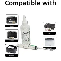 100ML PrintHead Printer Head Cleaning Solution Cleaning Liquid For Epson Inkjet Printers With Syringe And All Tools