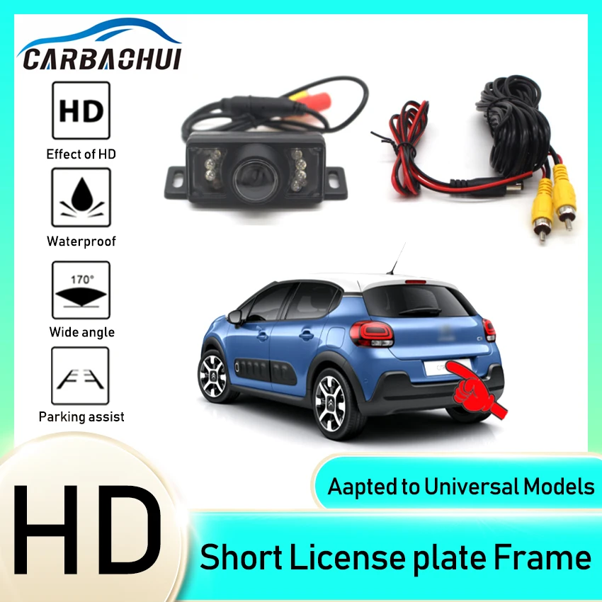 

Car Rear View Camera License Plate Reverse Backup Parking CMOS Parking System Camera Car-Styling Night Vision Waterproof