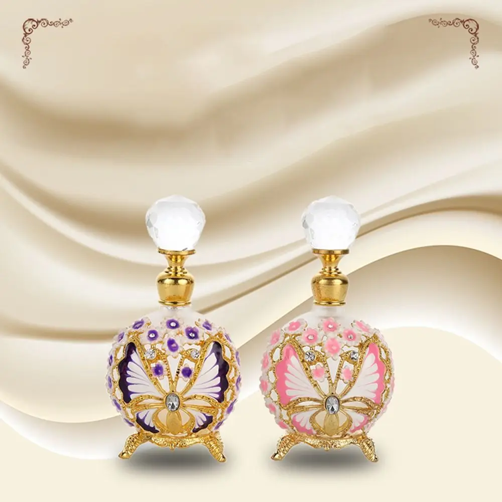 1pcs 25ML Butterfly Blossom Sweetheart Perfume Essential Oil Round Ball Bottle Dubai Glass Cosmetic Fragrance Bottle