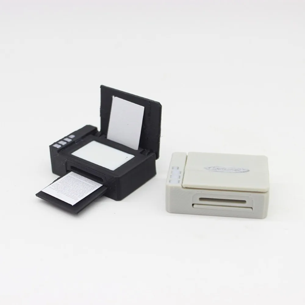 1/12 スケールドールハウスミニチュア文具誕生日ギフト BJD 人形アクセサリーオフィスシーンモデル小道具子供のおもちゃエミュレートプリンタ