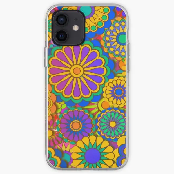 Psychadelic Hippie Flower Power Design I  Phone Case Customizable for iPhone X XS XR Max 6 6S 7 8 Plus 11 12 13 14 Pro Max Mini