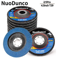2/5pcs T29 Flap Discs 115mm Angle Grinder Sanding Discs 4.5 Inch Grinding Wheel Flap Discs for Metal Removal Abrasive Tool