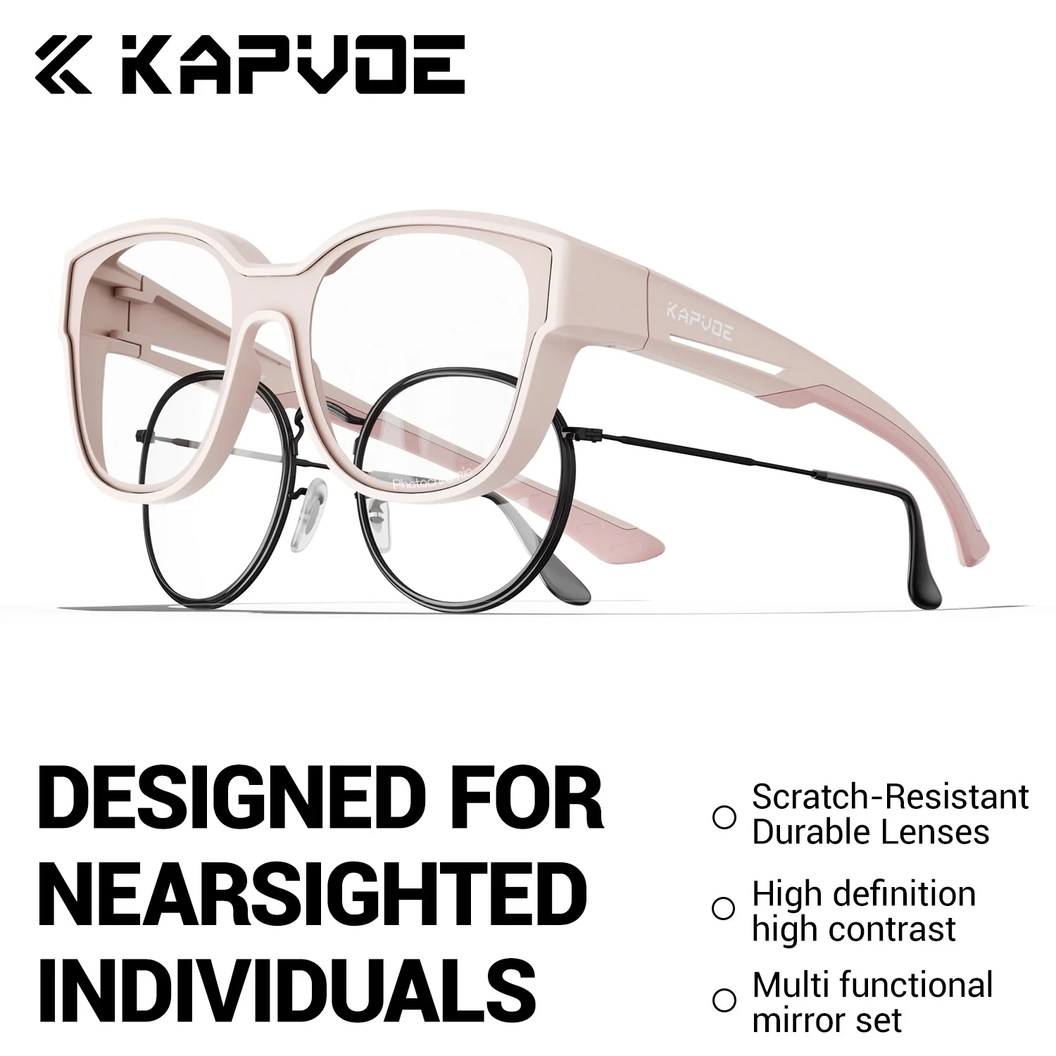 

Kapvoe Outdoor Photochromic Cycling Sunglasses Men Women Bicycle MTB Glasses Myopia Sports Glasses Running Bike UV400 Goggles