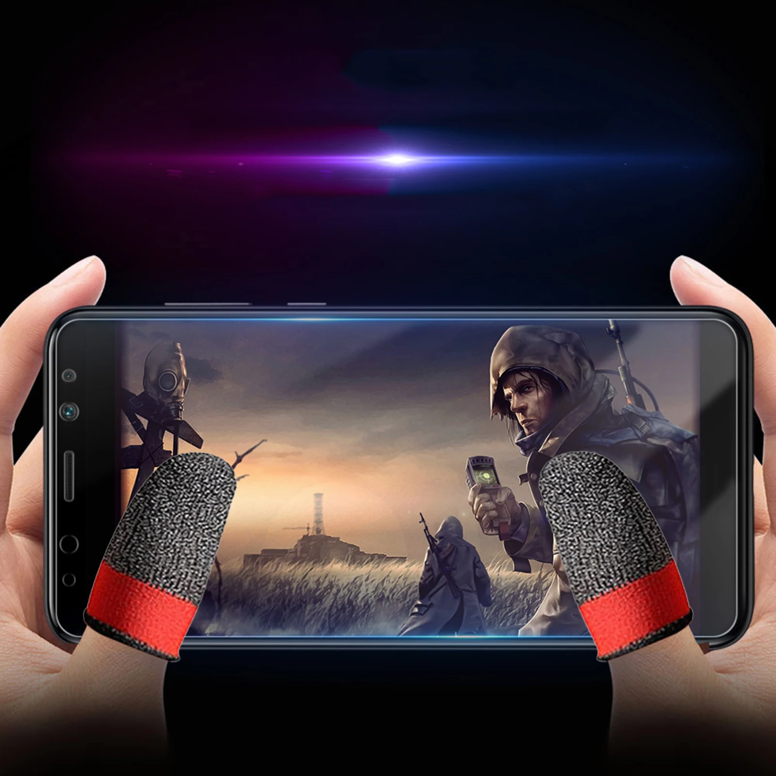 Finger Sleeves for Mobile Gaming Finger Cover Breathable Game Controller Fingertips Sleeve For PUBG Touch Screen Luminous Pro