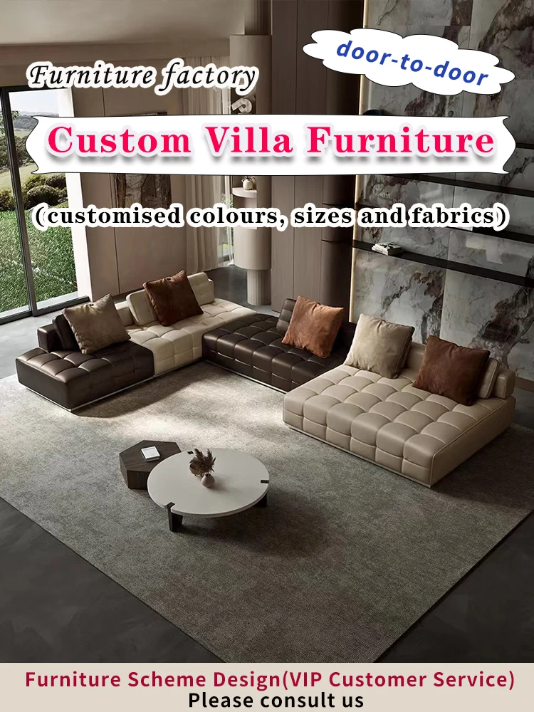 High-end Furniture Customisation Whole House Furniture Customized Custom Size Fabric Colour Match Scheme Design Villa Furniture