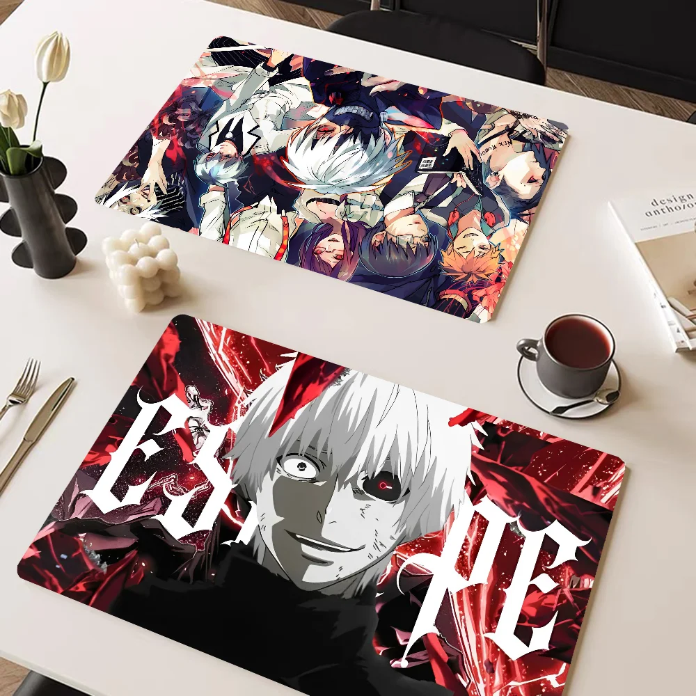 Tokyo Ghoul Popular Animation Coffee Tablewear Drain Pad Bathroom Square Absorbing Anti-slip Dry Mat Kitchen Placemat Dishes