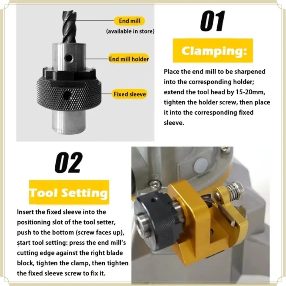 220V High Precision Cutter Grinder 5000rpm Φ3-16 Milling Grinding Cutting Machine for 2/3/4 Blades