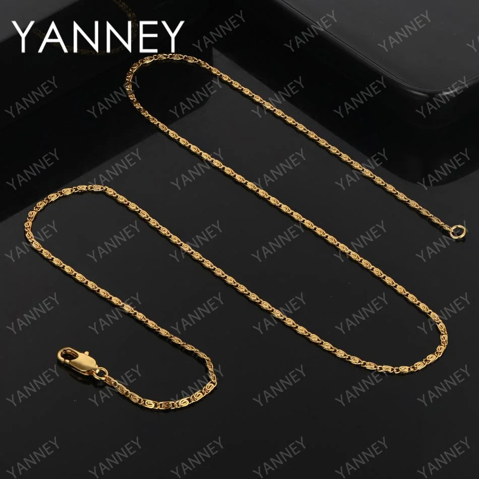 

925 Sterling Silver 16-24 Inches Simple Gold Chain Necklace Jewelry For Men Women Fashion Charm Engagement Gift Party