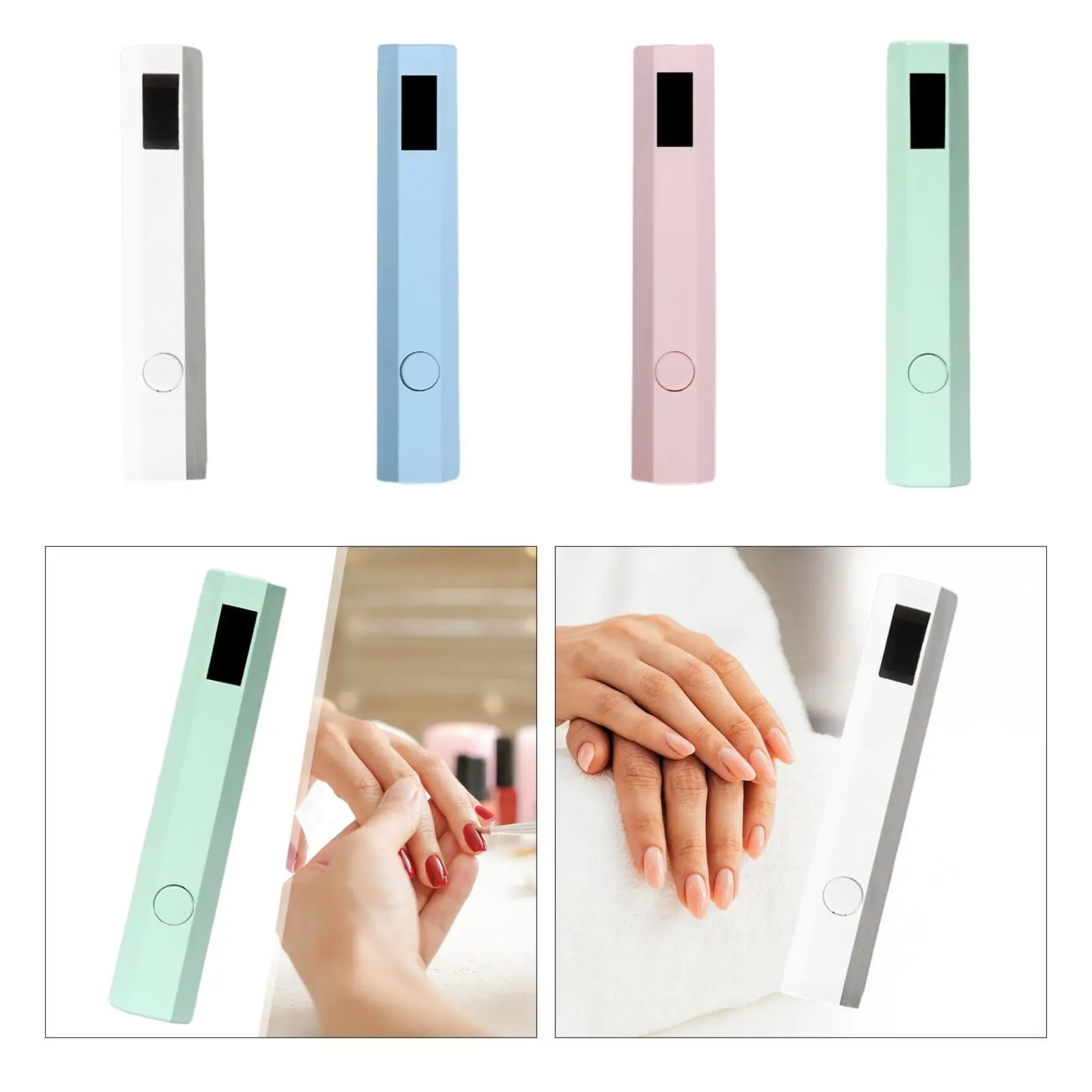 โคมไฟเล็บ LED แบบมือถือ ระดับมืออาชีพ แห้งเร็ว สำหรับอบเล็บ