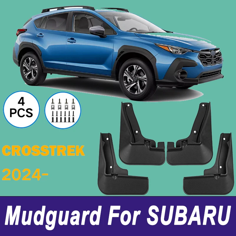 

For SUBARU Crosstrek 2024 Automotive Tire Mudguard Waterproof Prevent Mud Splashing Car Mud Flaps Fender Trim 4pcs Accessories