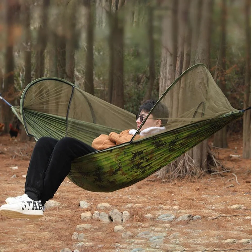 Outdoor Hammock Tent Camping Automatic Opening Sleeping Swing Mosquito Prevention Portable Rocking Tents Bed 1-2 Person Hammocks