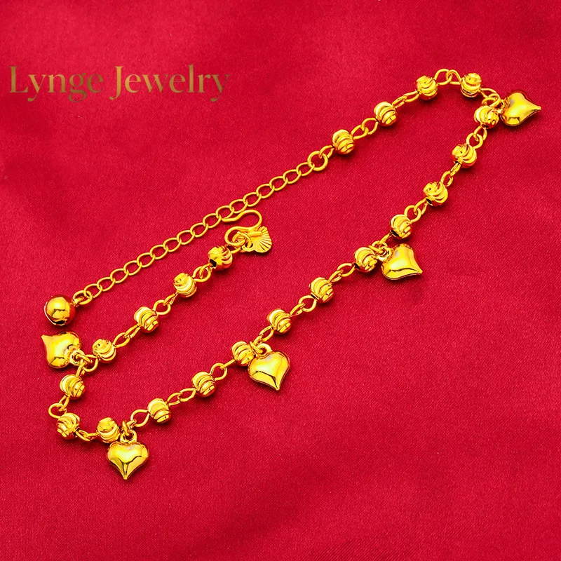 Lynge Jewelry 24K Gold Euro Coin Adjustable Anklet | AU999 Pure Gold, vintage euro coin design, adjustable length, stylish for d