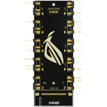 5V ARGB Hub kompatibilní se základní deskou ASUS, ROG Aura Sync, 3pinový konektor, prodlužovací kabel 1-9 s adaptérem pro osvětlení 10 nejlepší prodej Asus Aura Sync Hub - №2