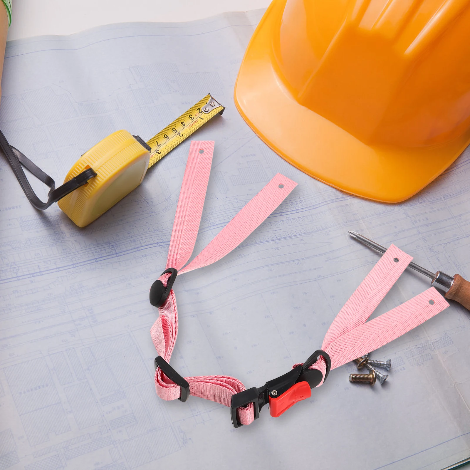 

Safety Chin Straps Adjustable Y-Shaped Pink Construction Hat Accessories Durable Universal Fit Elastic Strap