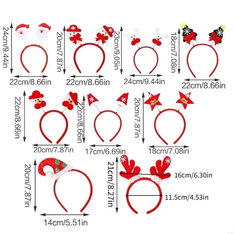 لطيف عيد الميلاد قرون عقال مع الهدال الشعر هوب الجدة احتفالي غطاء الرأس أغطية الرأس حفلة خوذة #6