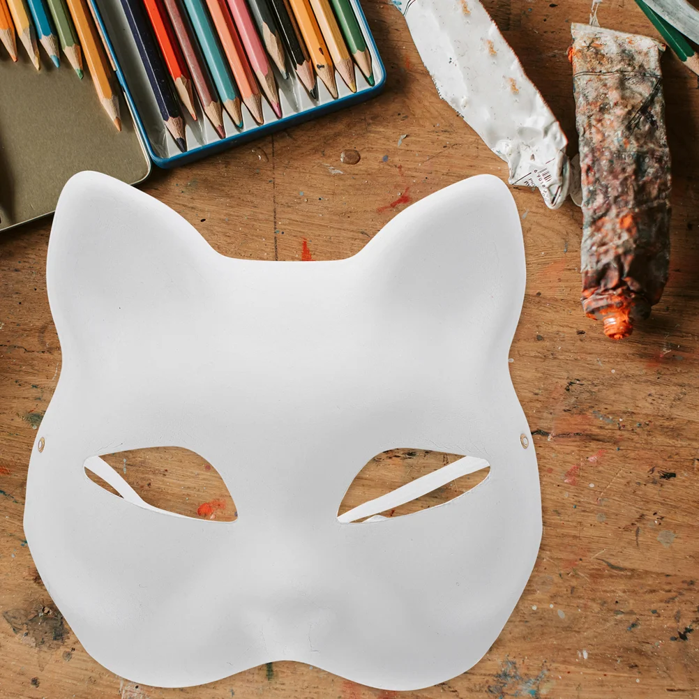 

15 Pcs Cat Mask Craft Masks to Decorate Cosplay Diy Blank For Face
