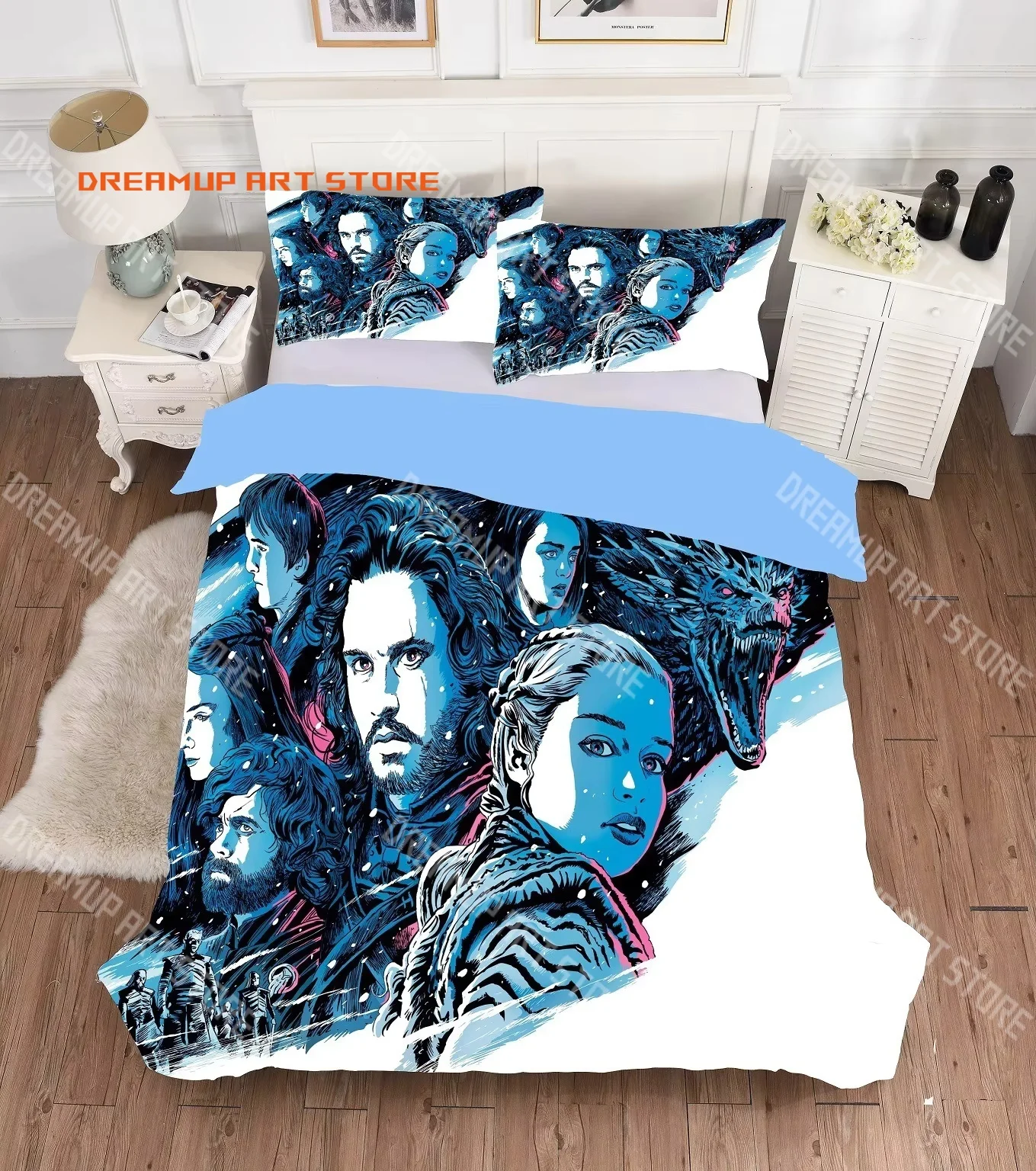 2026 3D Print Game of T-thrones Movie Bedding Set Single Twin Full Queen King Size Bed Set Adult Kid Bedroom Duvetcover Set