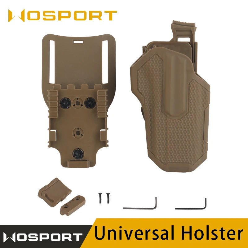 universal tactical holster  Glock 17 , Airsoft Quick Release, Comes with QLS Adapter Base, Right Hand Airsoft Carry