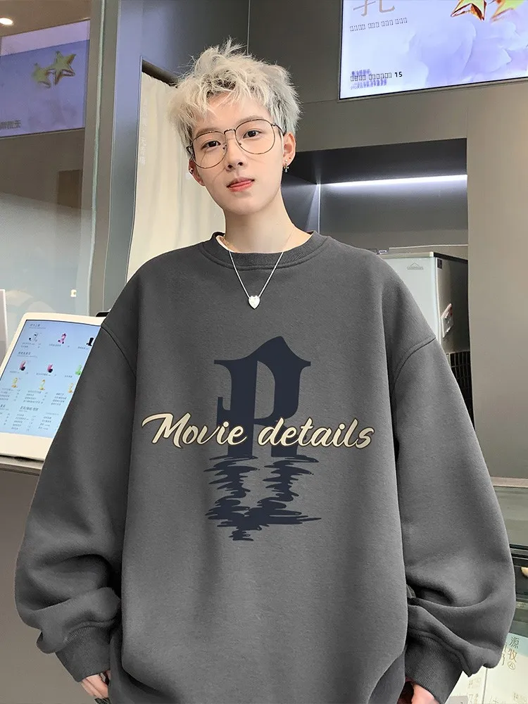 

Молодежная американская толстовка свободного кроя для мужчин, повседневный топ в стиле High Street Vibe, ретро-куртка, весенне-осенняя модная брендовая одежда Hip Haome